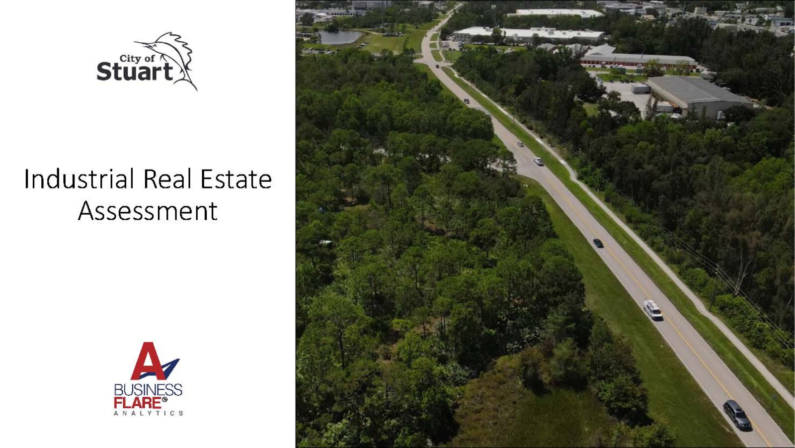 BusinessFlare® Industrial Real Estate & Opportunity Site Assessment for the City of Stuart. Cover, 2022.
